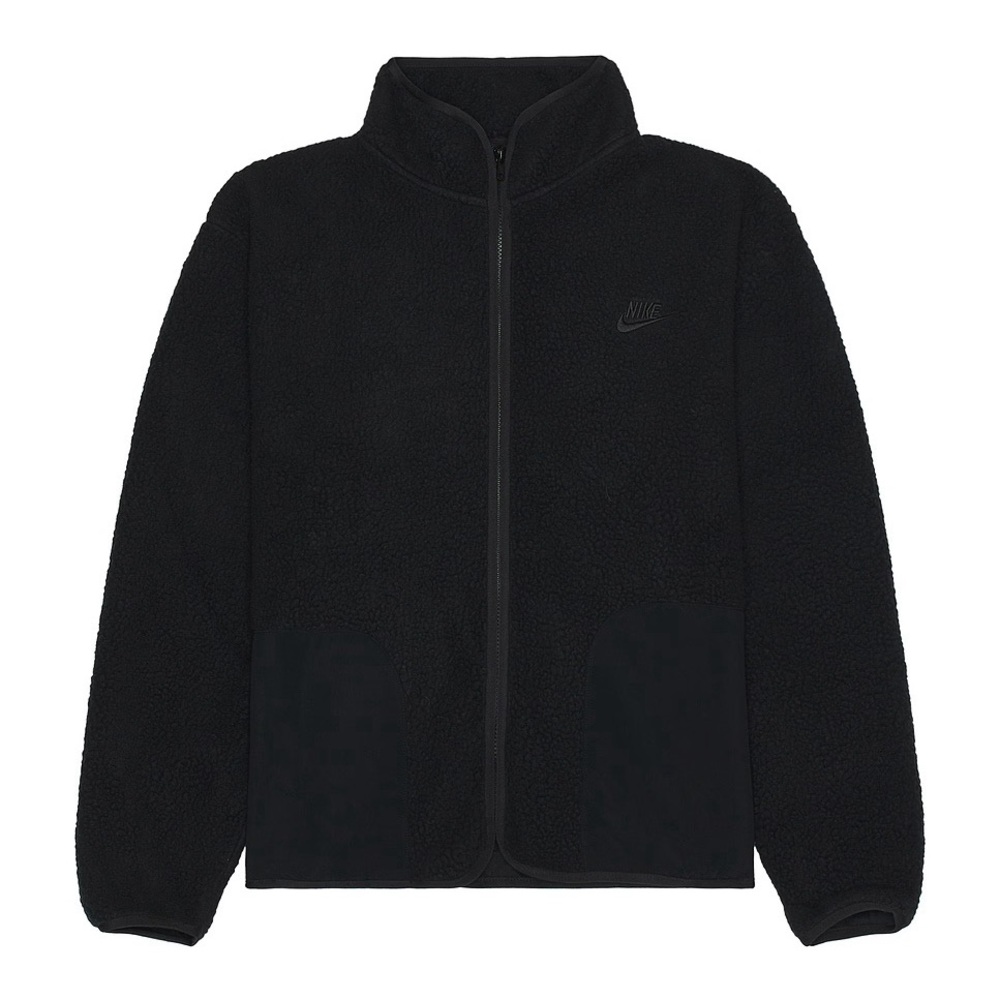 Nike Club Fleece+ Winterized Men's XXL Full Zip Sherpa Jacket Black FB8386-010